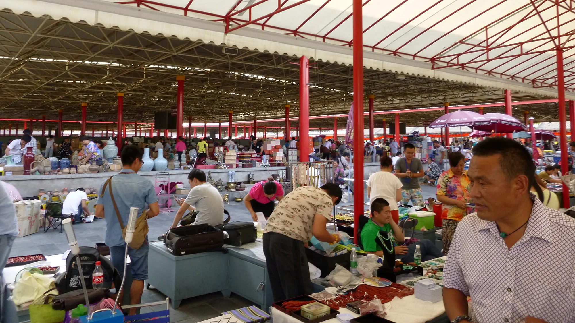 How to prepare your mind for travel? A crowded market in Beijing.