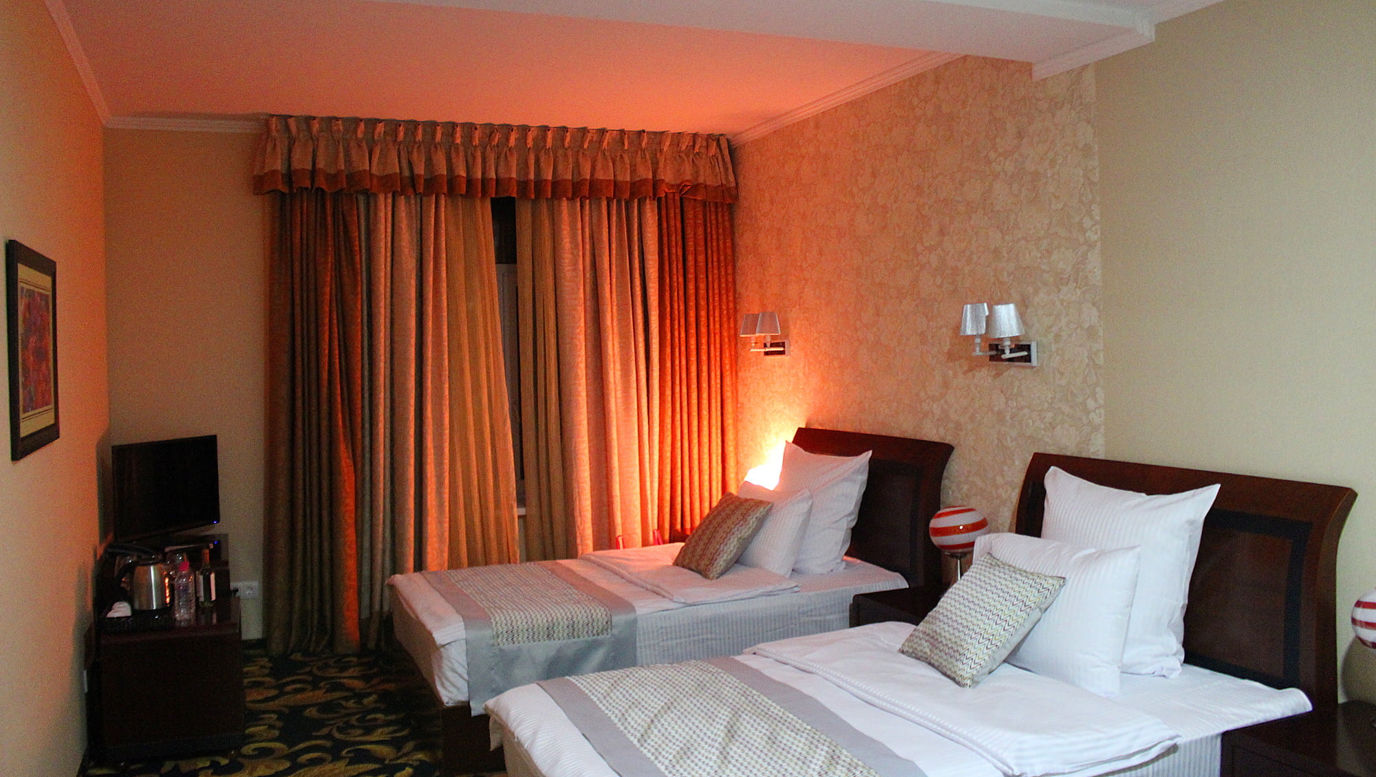 Solo travel Moldova. A quality hotel room in Chisinau, Moldova. Not many tourists are visiting Moldova.