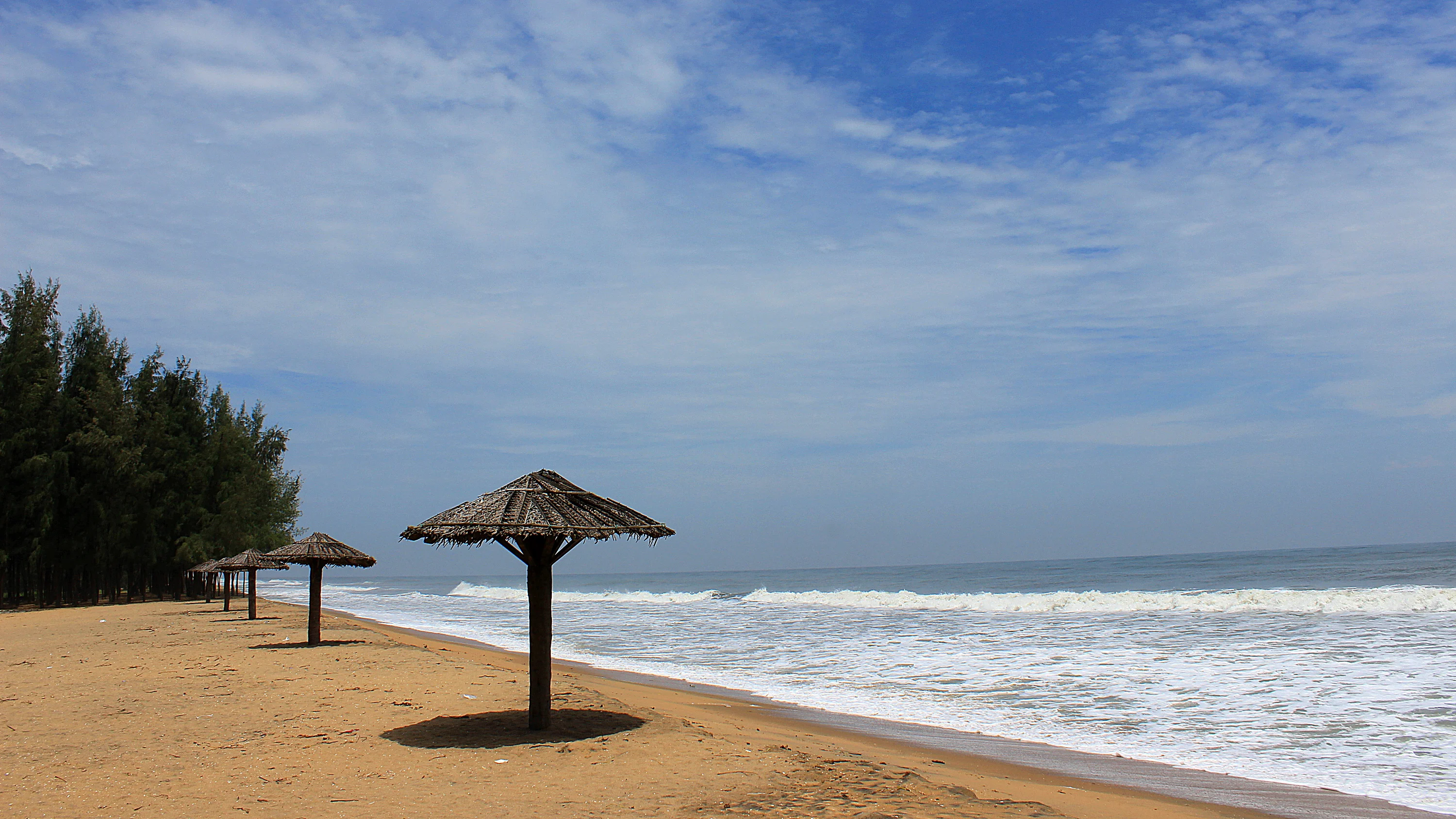 An empty beach in Kochi, Kerala.