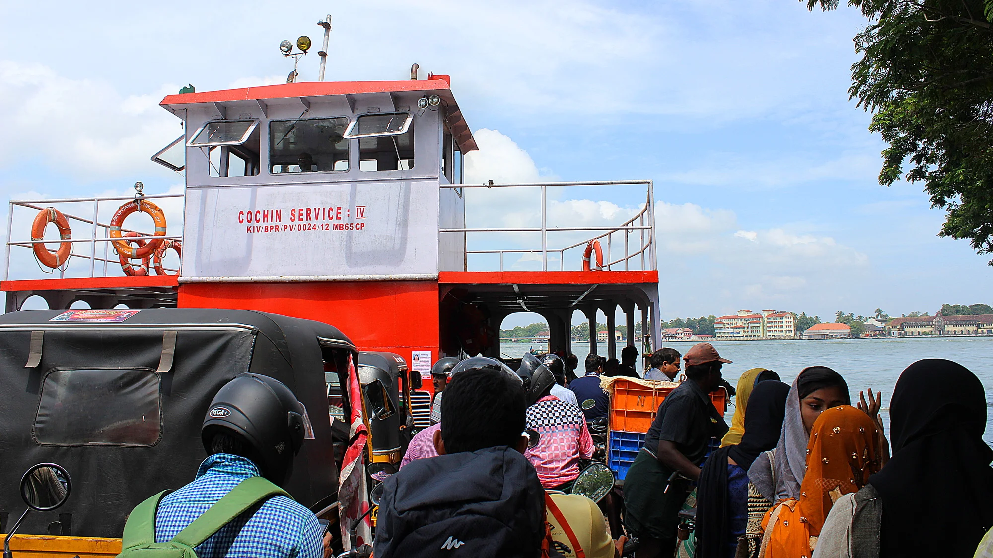 Cochin Service ferry to Fort Kochi, the touristy island of Kochi.