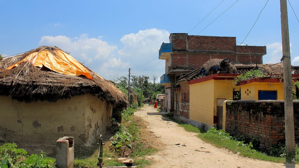 A path on going through rural village near Lumbini.