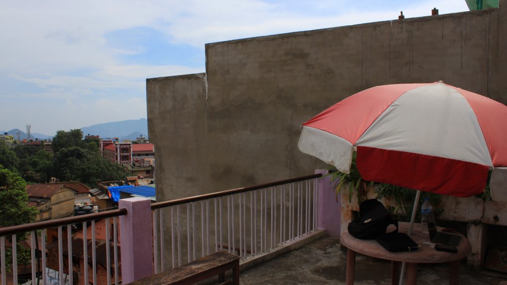 A roof top terrace in Tansen, Nepal