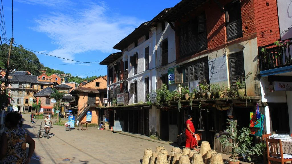 Bandipur Bazaar, Nepal. There are no cars on the Bandipur Bazaar, which makes it very peaceful.