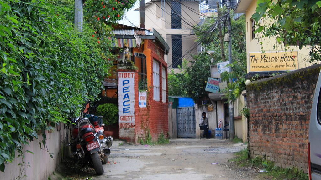 Tibet Peace Guest House and other guesthouses in Paknajol, a quiet area northwest of Thamel.
