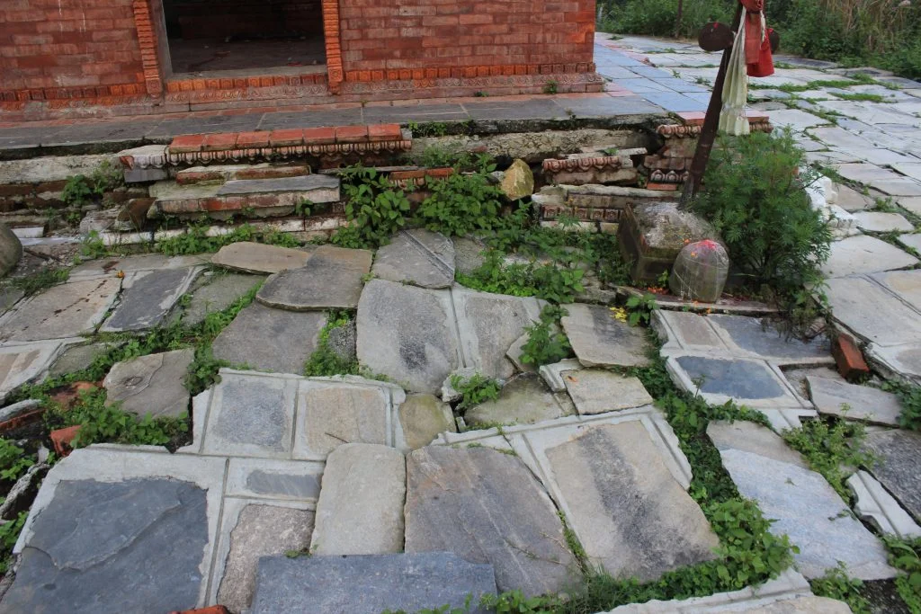If you've ever wondered what an earthquake does to a stone pavement, here's the answer.
