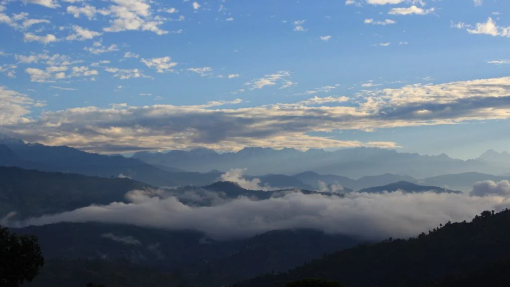 A beautiful sunrise that I saw while staying in Nepalese villages.