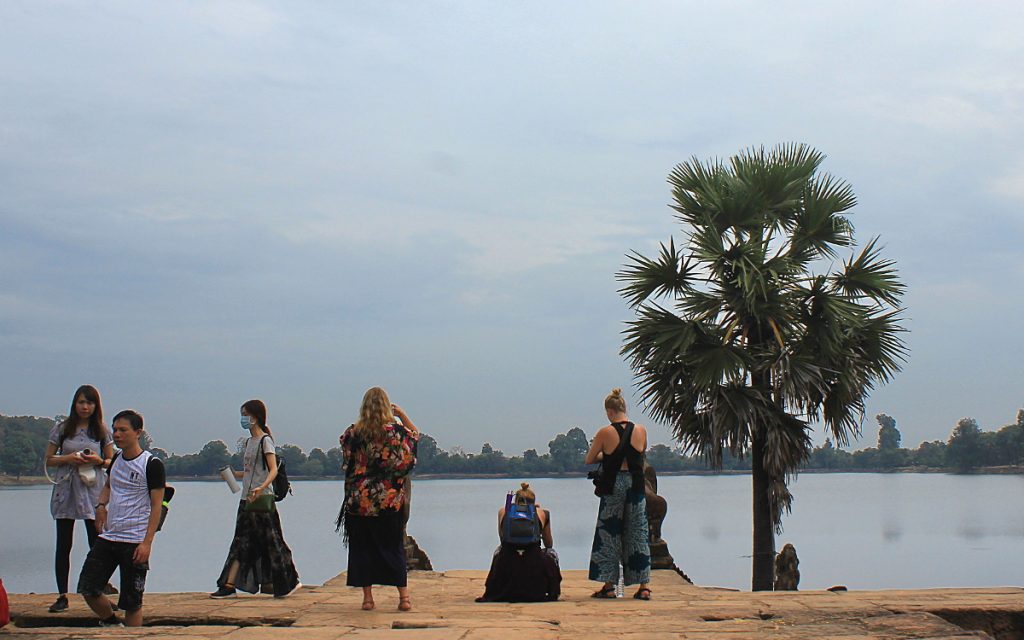 A body of water near a temple in Angkor, Siem Reap, Cambodia.