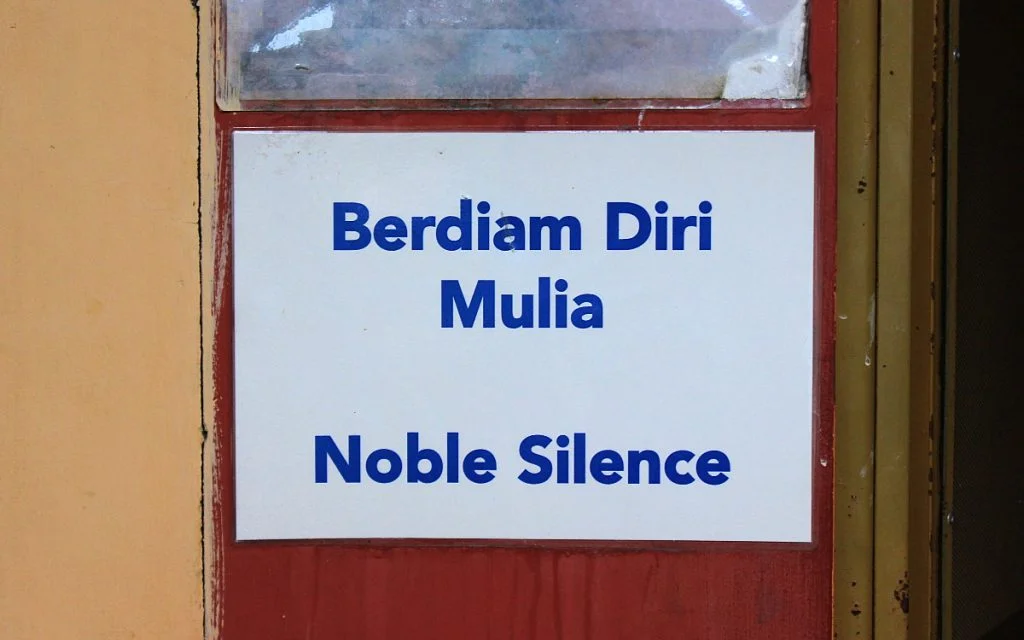Noble silence lasts until the tenth day of the Vipassana Dhamma course.