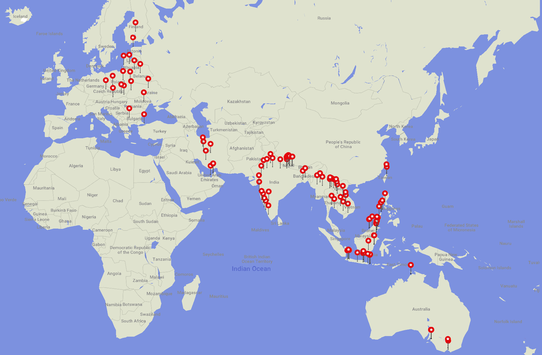 365 Days on the Road. My stops on the first year of a RTW trip.