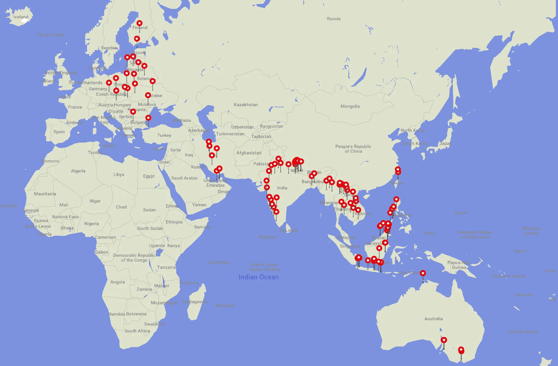 365 Days on the Road. My stops on the first year of a RTW trip.
