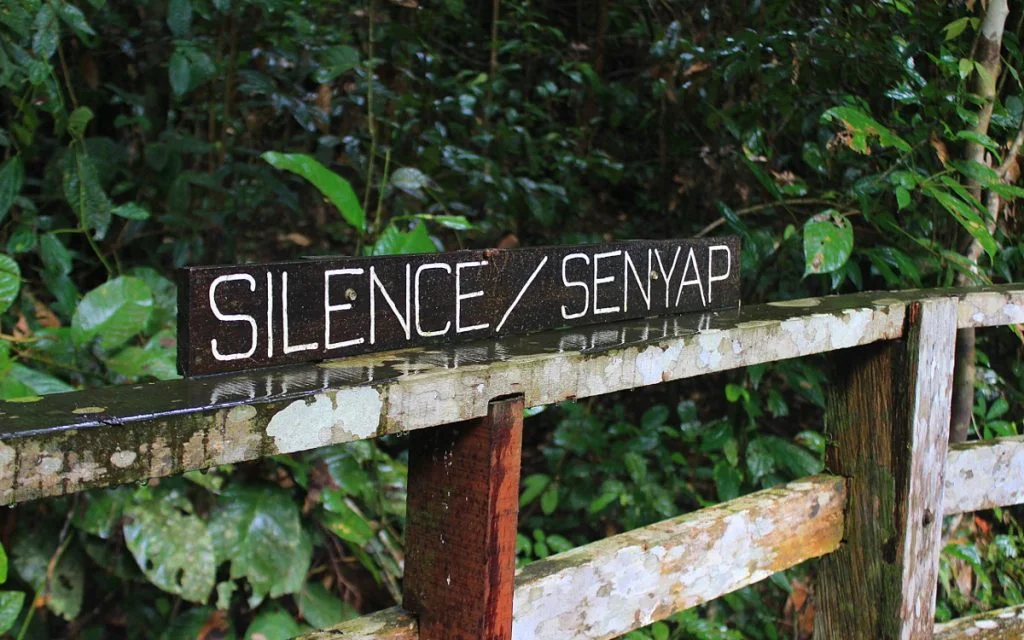 The blog was silent, and here's a picture of a sign that says silence. Clever, eh?