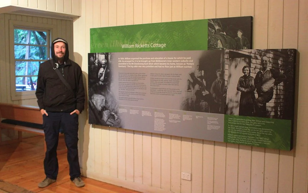 Inside one of the cabins used by William Ricketts.