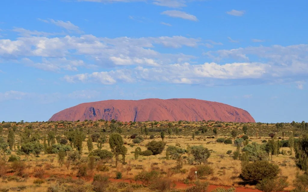 Uluru from Yulara viewpoint.