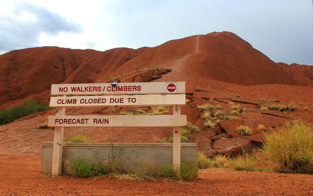 Climbing forbidden Uluru