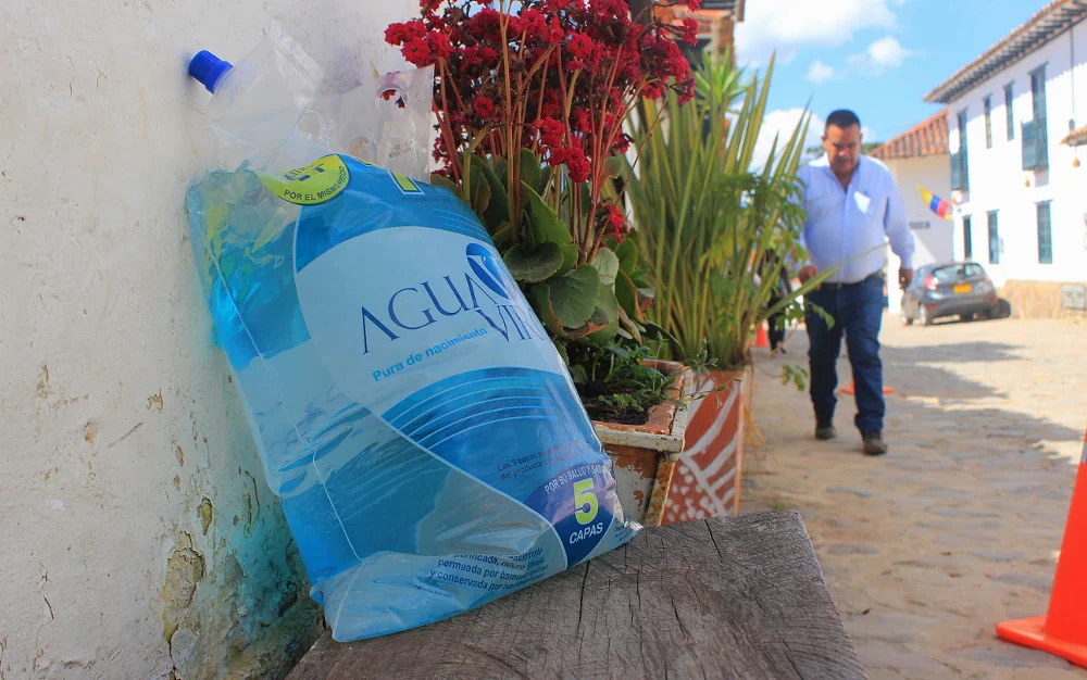 Bogota water plastic bag