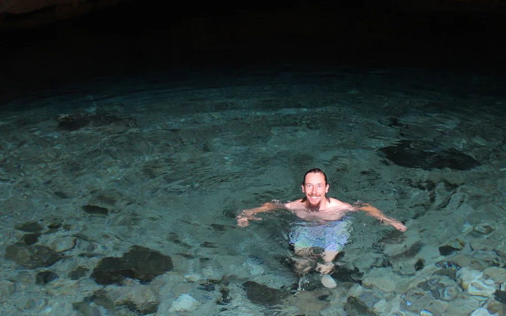 A cenote near Merida, Yucatan Peninsula.