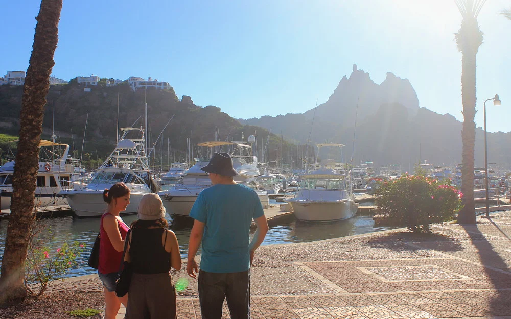 San Carlos Waterfront, Sonora, Mexico. Traveling through Mexico on public transport.