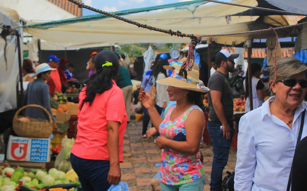 The Saturday market of Villa de Leyva, Colombia.