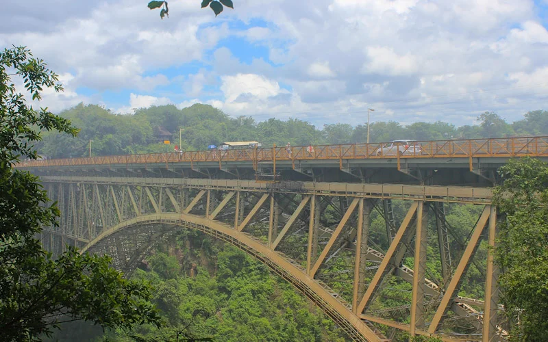 Victoria falls bridge from Zimbabwean side