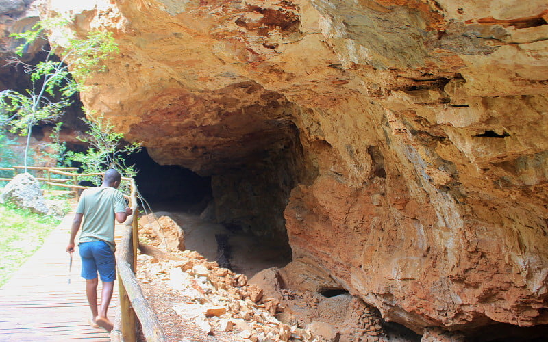 Limeworks Caves in Makapansgat Valley World Heritage site, Limpopo. Prehistoric fossil sites in South Africa.