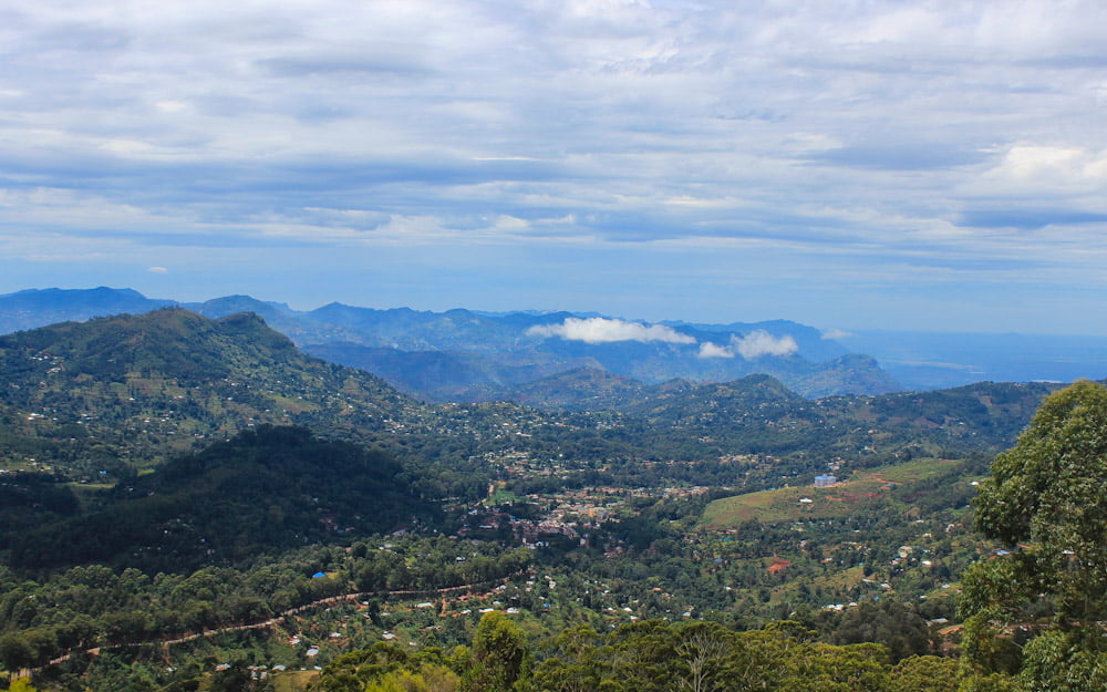 View from the rain forest of Lushoto, Tanzania.