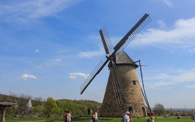 A windmill in Skanzen open-air museum, Hungary