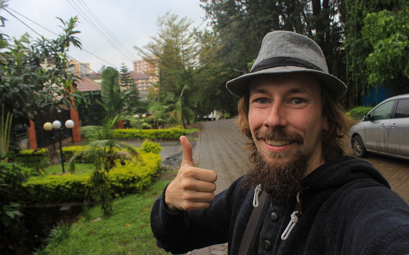 Thumbs up in Nairobi, Kenya