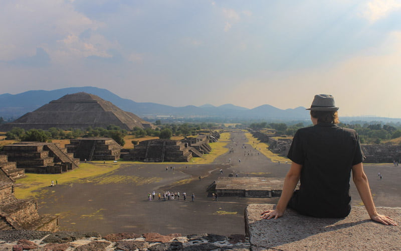 Teotihuacan viewpoint on top of PYramid of the Moon