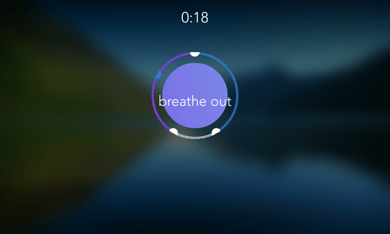 Breathe bubble in Daily Calm mindfulness app.