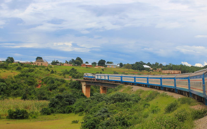 Overland travel blog. Overland train travel in Africa.