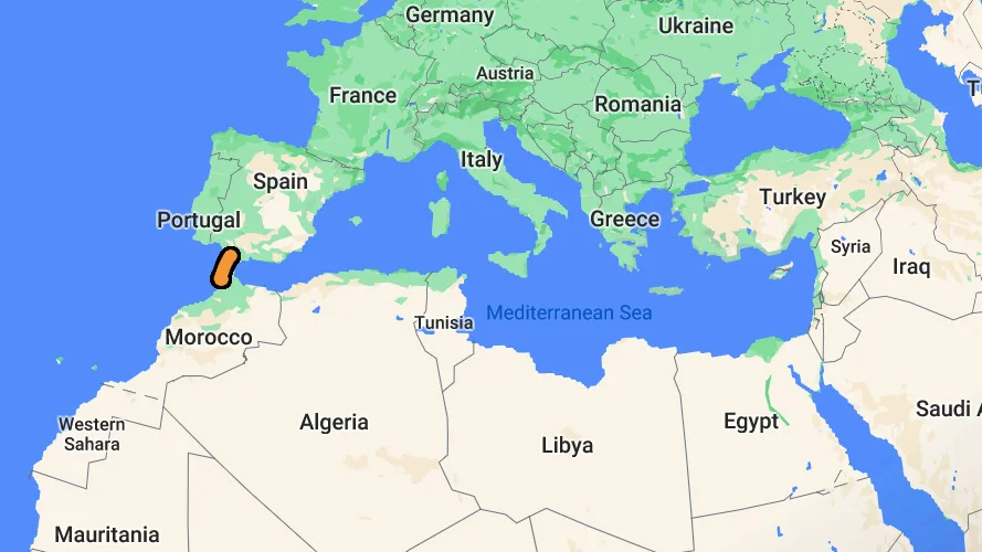 Ferry connection from Spain to Morocco