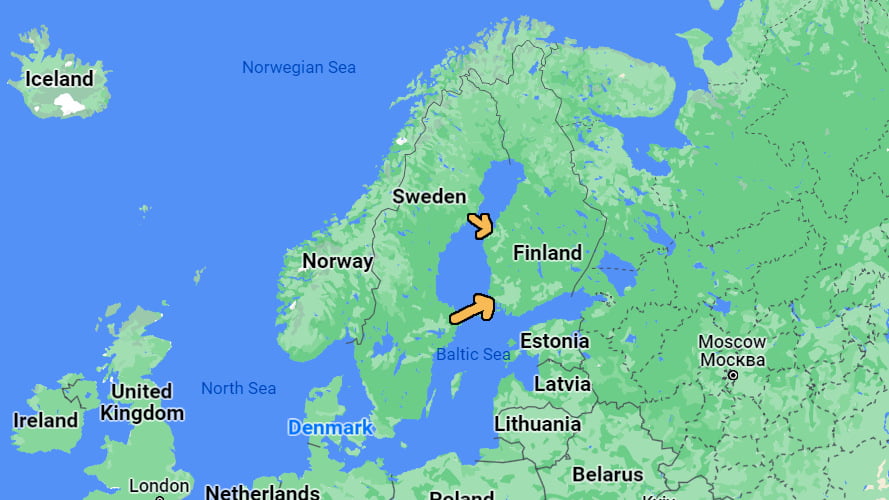 Ferry routes from Sweden to Finland