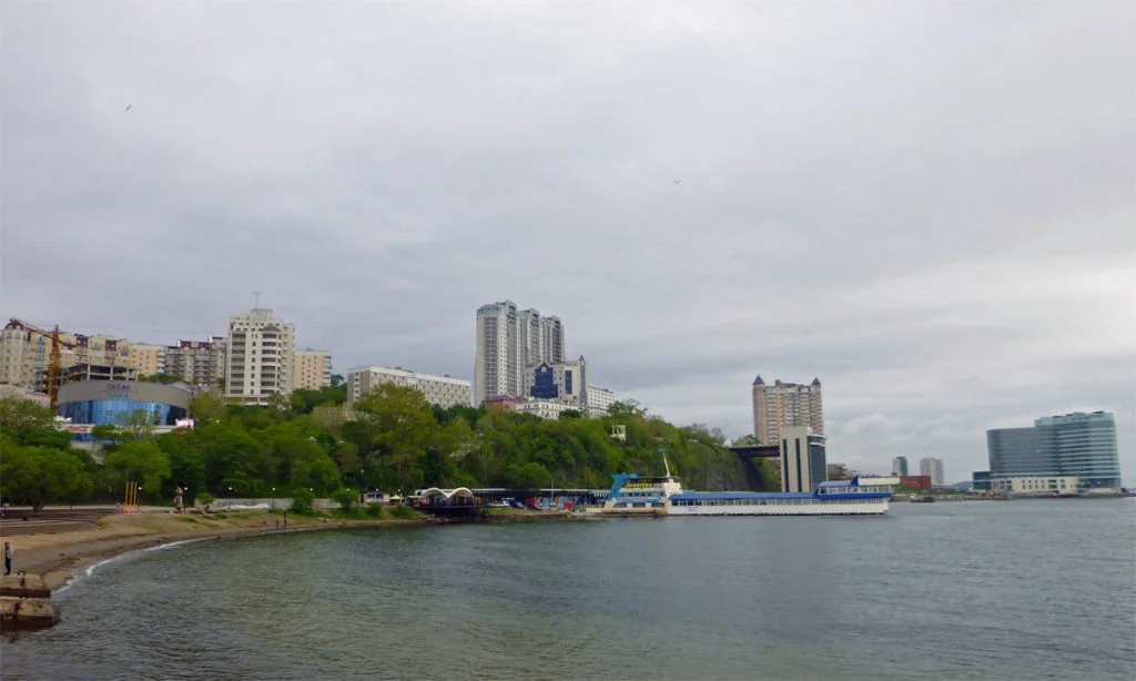 The shoreline of Vladivostok.