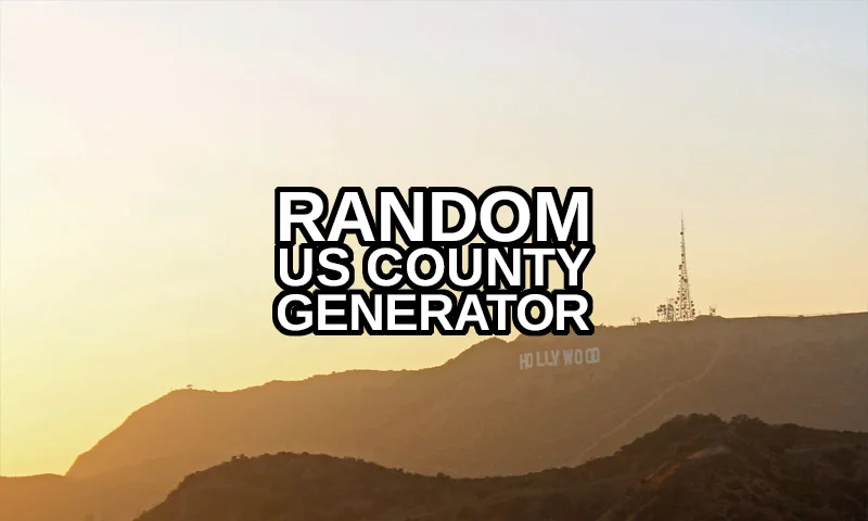 Random US County Generator (Random Place in America)