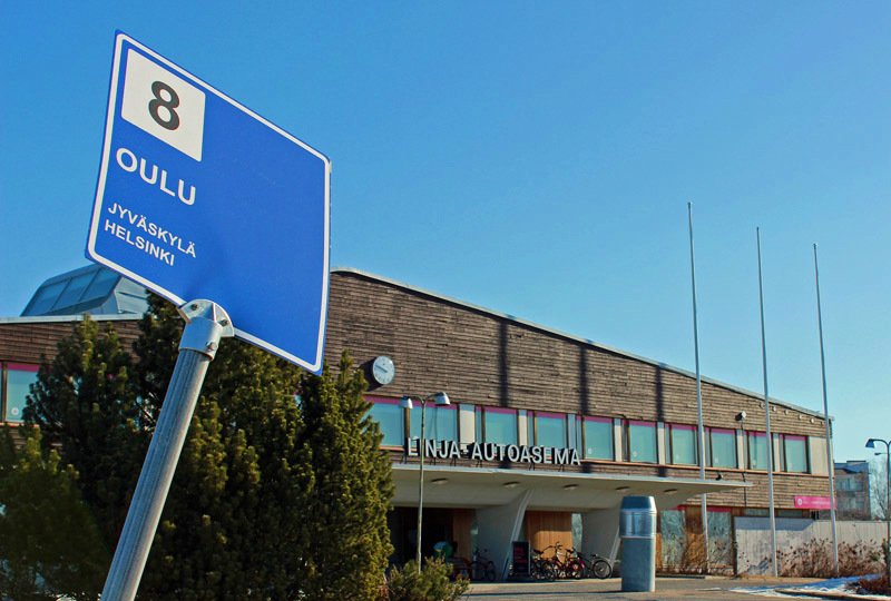 Rovaniemi bus station. Finland by bus.