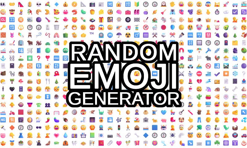 random emoji generator with hundreds of emoji for OCs in the background