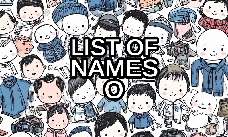 American names that start with O text with modern American boys and girls in the background
