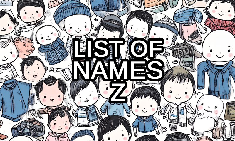 American names that start with Z text with modern American boys and girls in the background