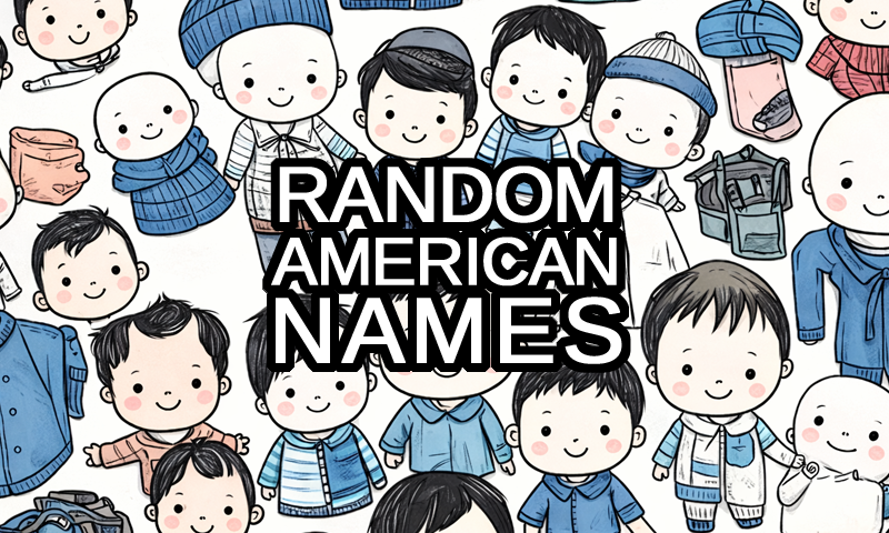 Random American Name Generator header with U.S. boys and girls in the background