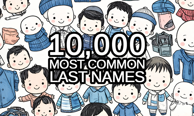most common surnames in America text with pictures of American babies in the background