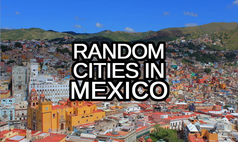 random city in mexico generator header text with a picture from Guanajuato, a city in Mexico in the background