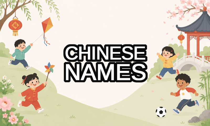 Chinese names that start with m text with a picture of Chinese boys and girls in the background